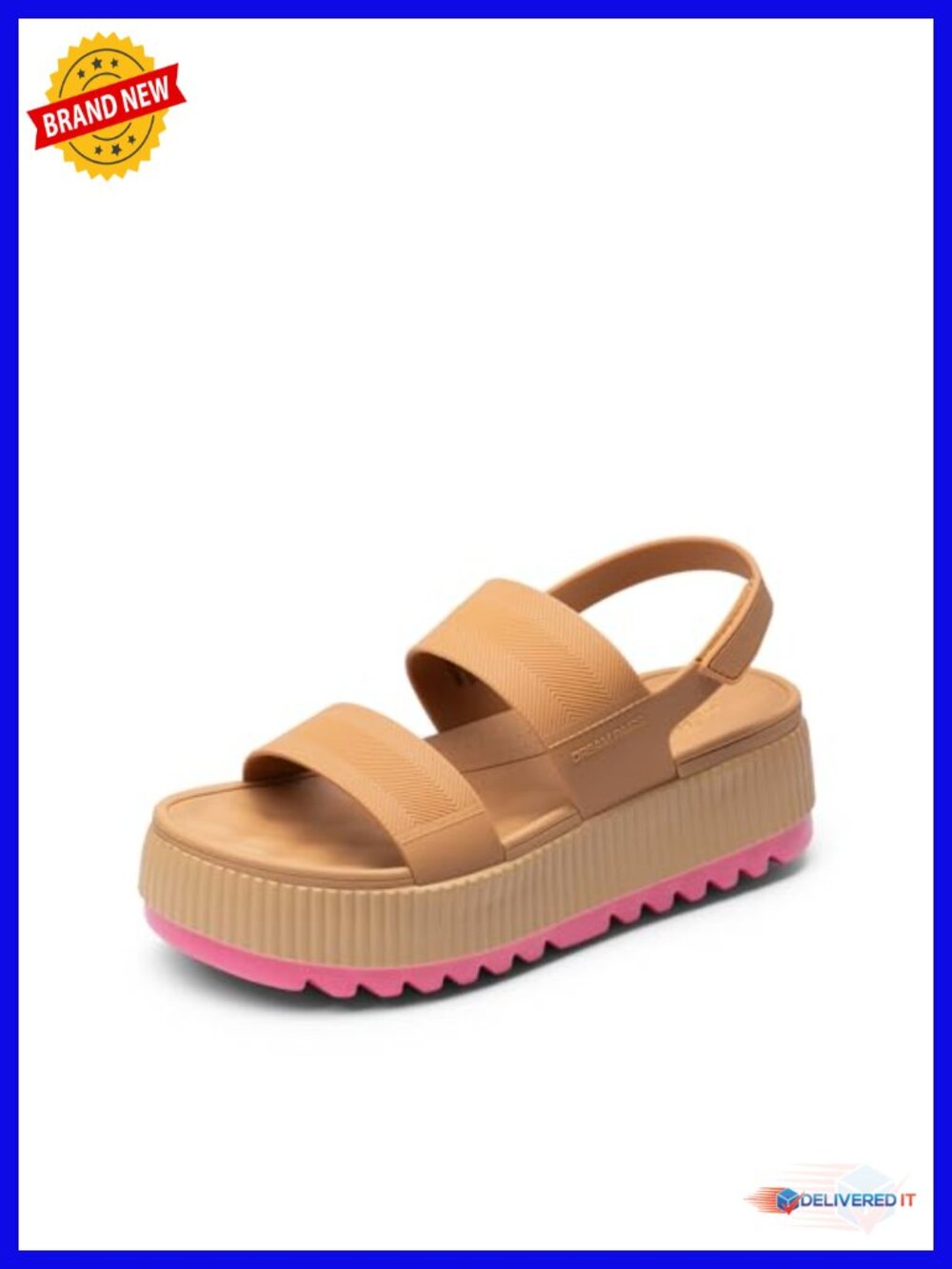 Waterproof Platform Sandals with Arch Support Footbed, Travel-Friendly, TPU